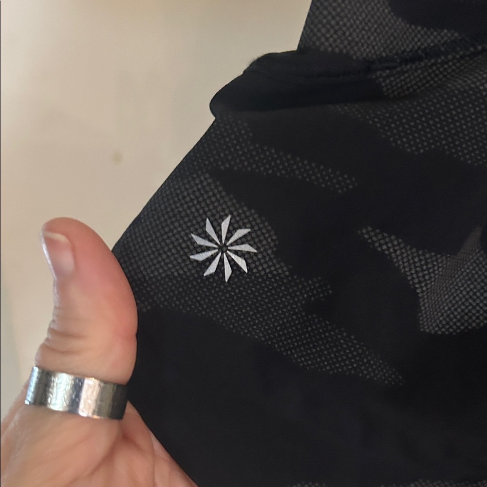 Athleta Black Camo Mid-Rise Athletic Shorts - Picture 4 of 5